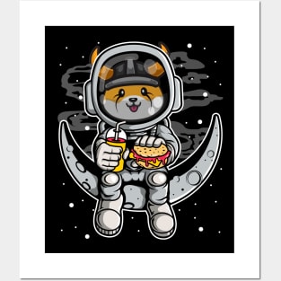 Astronaut Fastfood Floki Inu Coin Floki Army To The Moon Crypto Token Cryptocurrency Wallet Birthday Gift For Men Women Kids Posters and Art